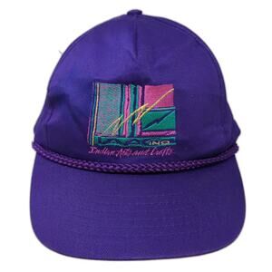 Headliners 5 Panel Purple OSFM Hat Indian Arts and Crafts Rope Snapback Cotton